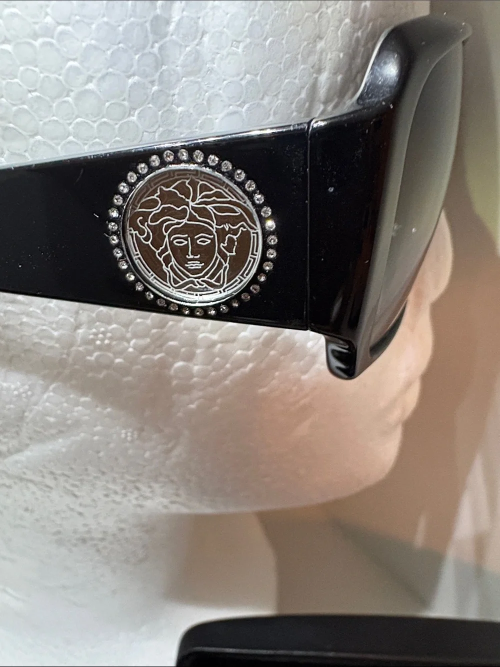 Versace Black Oversized Square Women's Sunglasses